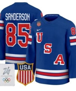 Jake Sanderson Jersey #85 USA Olympic 2026 Premium Hockey All Stitched