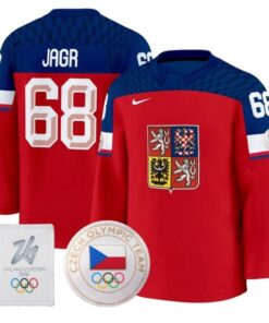 Jaromir Jagr Jersey #68 Czechia Olympic 2026 Premium Hockey All Stitched