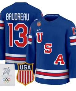 Johnny Gaudreau Jersey #13 USA Olympic 2026 Premium Hockey All Stitched