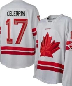 Macklin Celebrini Team Canada 2026 Winter Olympics Jersey White STITCHED