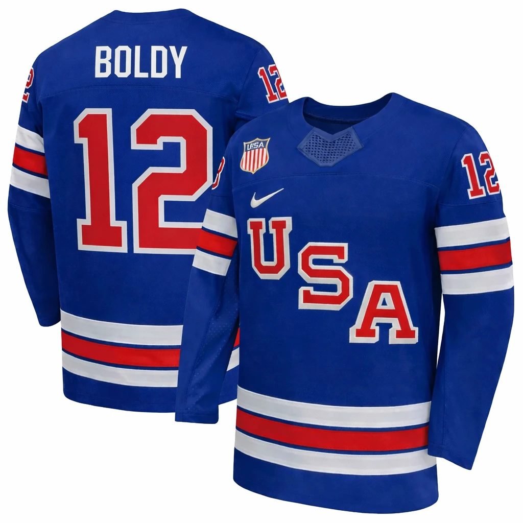 Matt Boldy Jersey Team USA Winter Olympics 2026 Hockey Premium STITCHED Blue