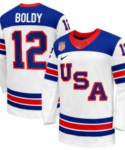 Alternative view of Matt Boldy Jersey Team USA Winter Olympics 2026 Hockey Premium STITCHED