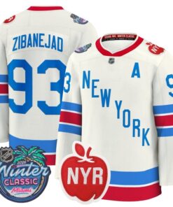 Mika Zibanejad Jersey #93 New York Rangers 2026 Winter Classic Premium Stitched