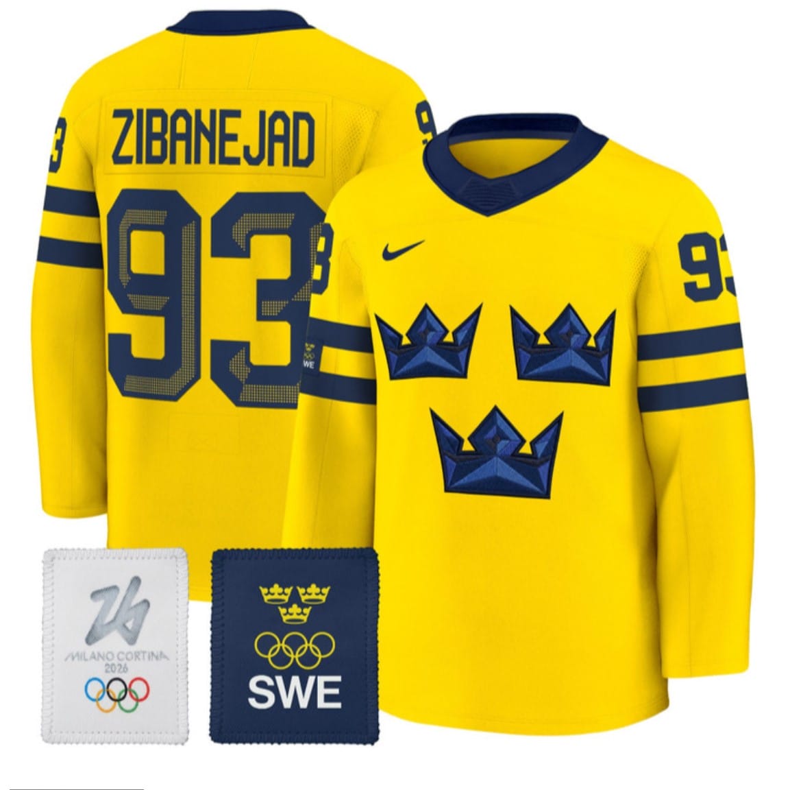 Mika Zibanejad Jersey #93 Sweden Olympic 2026 Premium All Stitched 1 Mika Zibanejad Jersey #93 Sweden Olympic 2026 Premium All Stitched