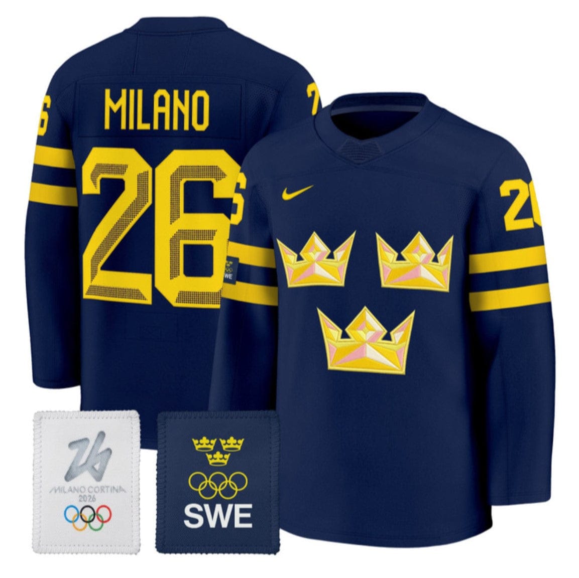 Milano Jersey #26 Sweden Olympic 2026 Premium All Stitched 2 Milano Jersey #26 Sweden Olympic 2026 Premium All Stitched - Image 2