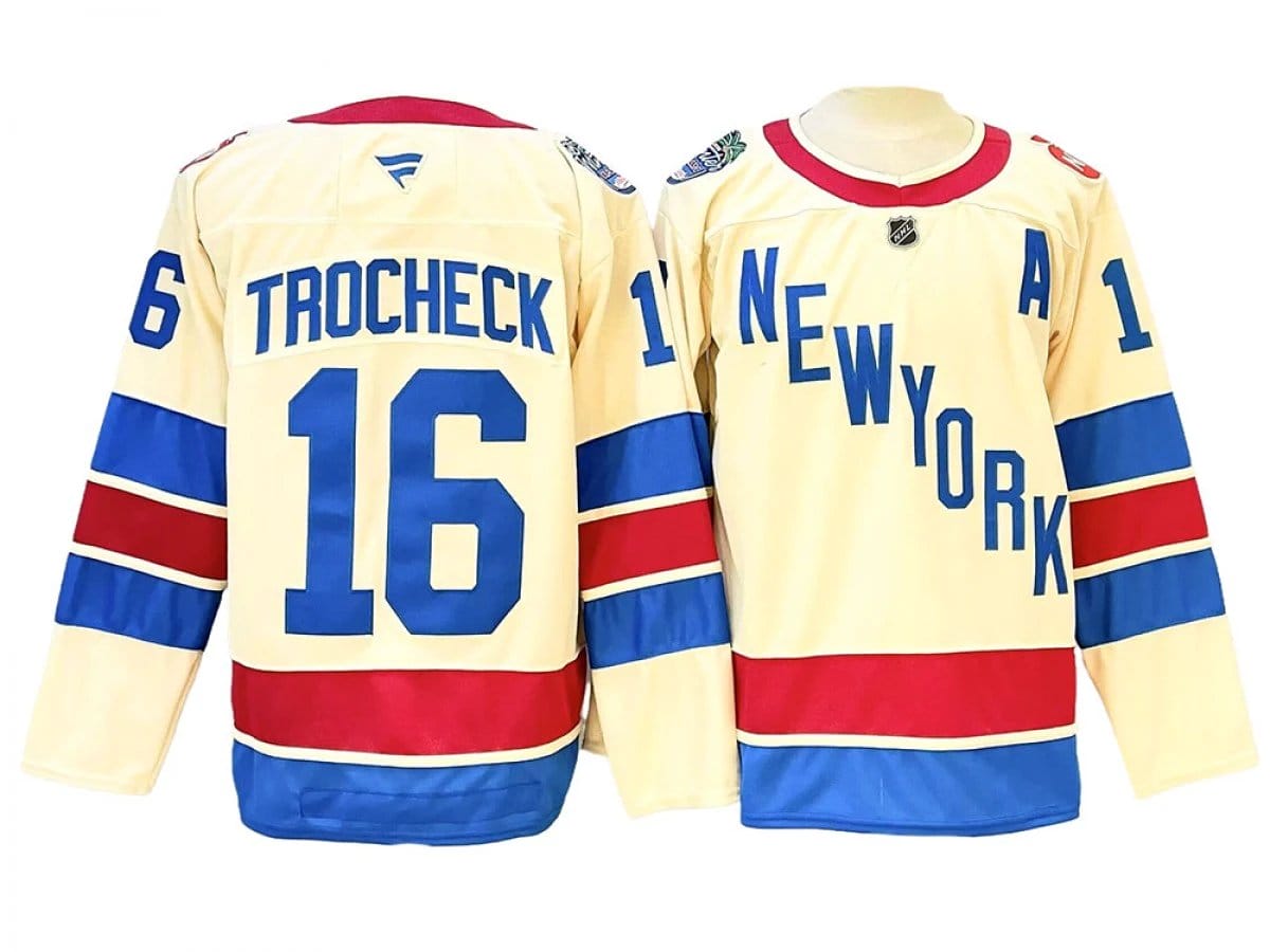 New York Rangers #16 Vincent Trocheck Beige 2026 NHL Winter Classic Jersey 1 New York Rangers #16 Vincent Trocheck Beige 2026 NHL Winter Classic Jersey