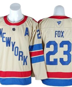 New York Rangers #23 Adam Fox Beige 2026 NHL Winter Classic Jersey