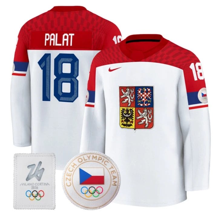 Ondrej Palat Jersey #18 Czechia Olympic 2026 Premium Hockey All Stitched - Image 2