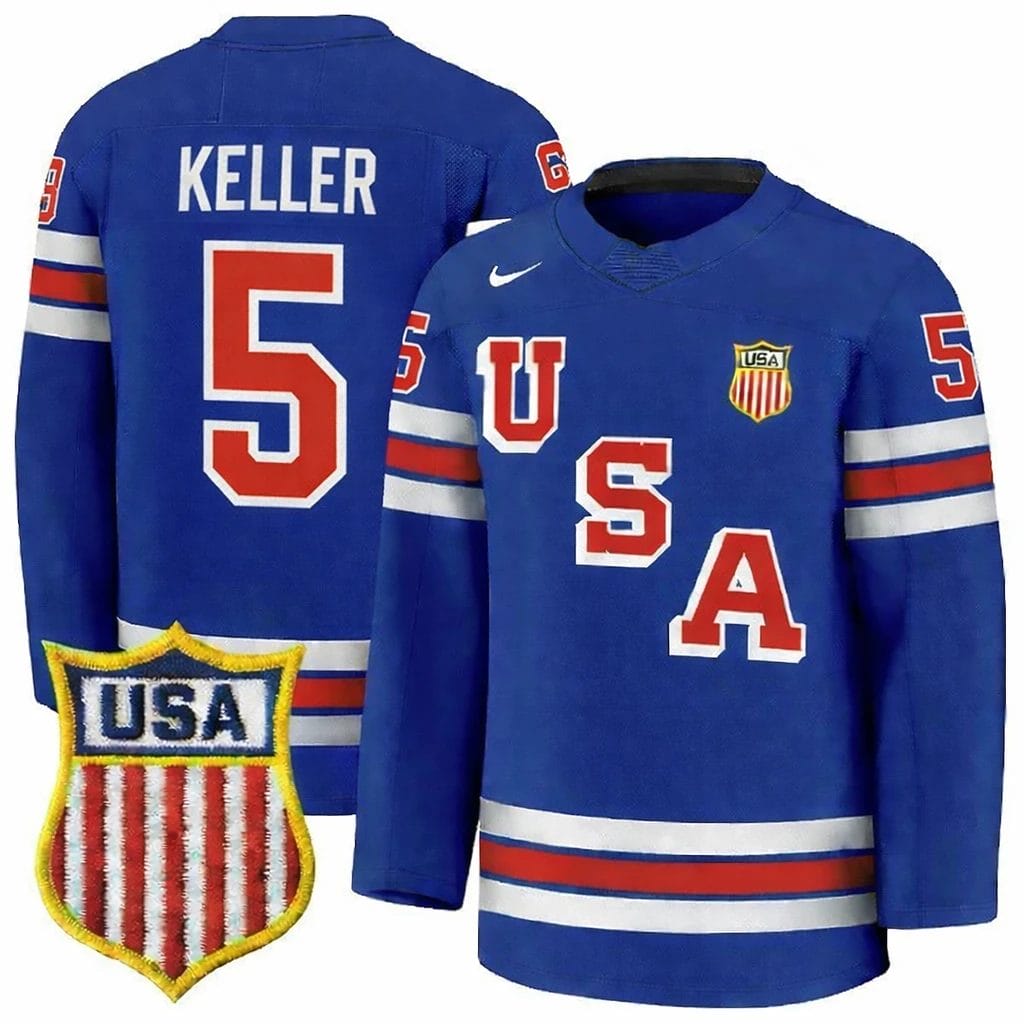 Megan Keller Jersey #5 Team USA Winter Olympics 2026 Hockey Premium STITCHED Blue 5 QuinnHughesJersey 5TeamUSAWinterOlympics2026HockeyPremiumSTITCHEDBlue