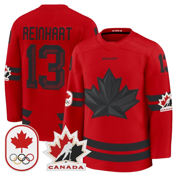 Sam Reinhart Jersey #13 Canada Olympic Premium Hockey 2026 Stitched 2 Sam Reinhart Jersey #13 Canada Olympic Premium Hockey 2026 Stitched - Image 2