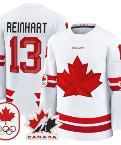 Sam Reinhart Jersey #13 Canada Olympic Premium Hockey 2026 Stitched 6 Sam Reinhart Jersey 13 Canada Olympic Premium Hockey 2026 Stitched White