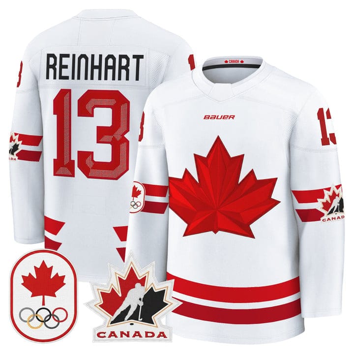 Sam Reinhart Jersey #13 Canada Olympic Premium Hockey 2026 Stitched 3 Sam Reinhart Jersey #13 Canada Olympic Premium Hockey 2026 Stitched - Image 3