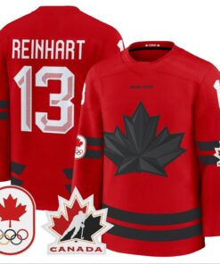 Alternative view of Sam Reinhart Jersey #13 Canada Olympic Premium Hockey Stitched