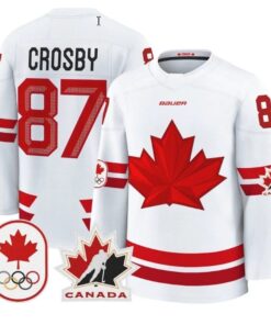 Sidney Crosby Jersey 87 Canada Olympic 2026 Premium Hockey All Stitched White