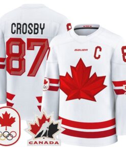 Sidney Crosby Jersey 87 Canada Olympic Premium Hockey 2026 Stitched White