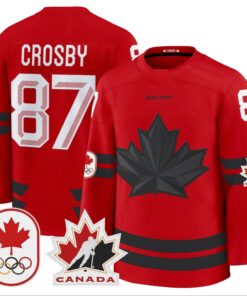 Alternative view of Sidney Crosby Jersey #87 Canada Olympic Premium Hockey Stitched