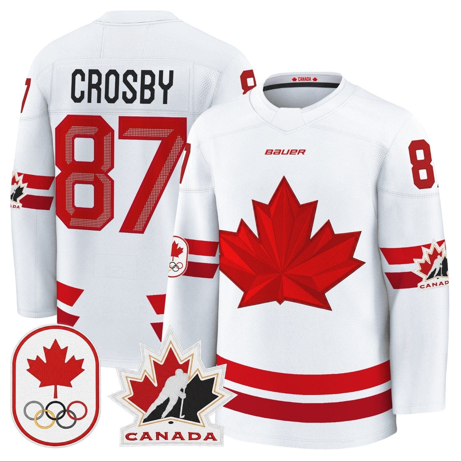Sidney Crosby Jersey #87 Canada Olympic Premium Hockey Stitched 3 Sidney Crosby Jersey #87 Canada Olympic Premium Hockey Stitched - Image 3