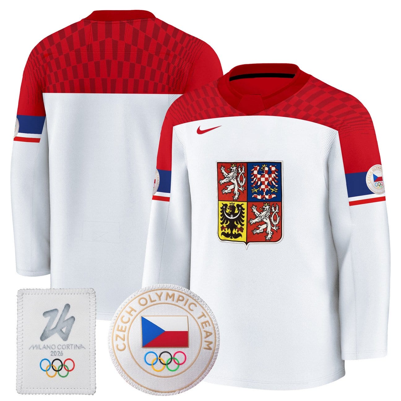 TeamJerseyCzechiaOlympic2026PremiumHockeyStitchedWhite