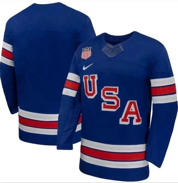 Team USA Winter Olympics 2026 Hockey Jersey Blue All STITCHED 1 Team USA Winter Olympics 2026 Hockey Jersey Blue All STITCHED