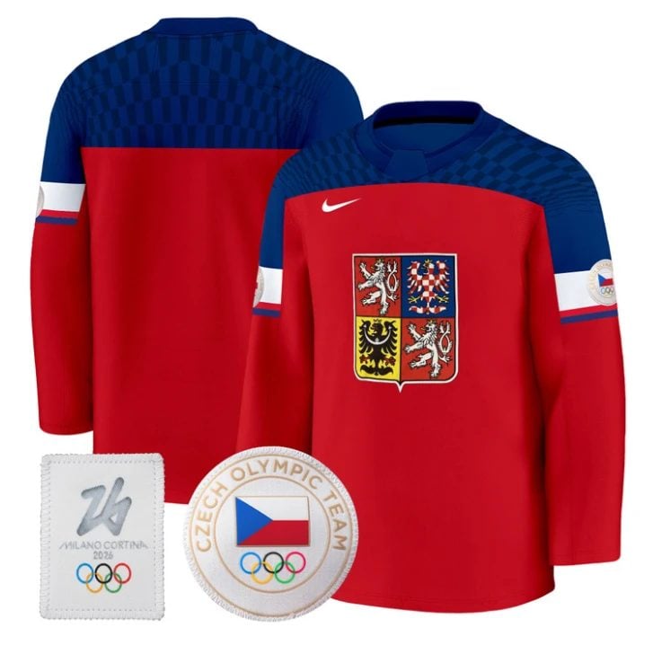 Team Jersey Blank Czechia Olympic 2026 Premium Hockey All Stitched Red