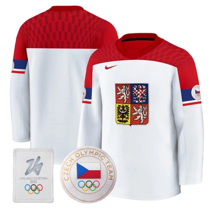Team Jersey Blank Czechia Olympic 2026 Premium Hockey All Stitched - Image 2