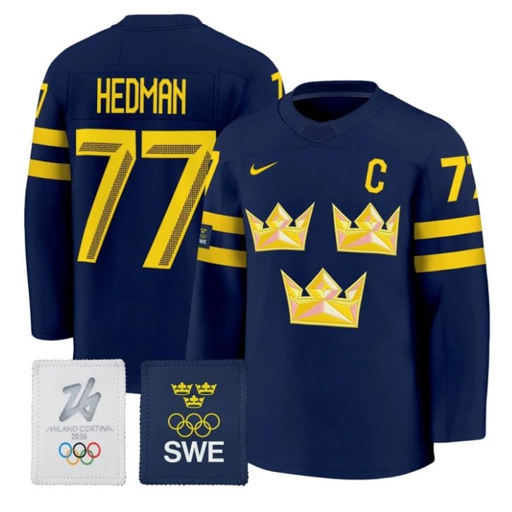 Victor Hedman Jersey #77 Sweden Olympic 2026 Premium Hockey All Stitched 2 Victor Hedman Jersey #77 Sweden Olympic 2026 Premium Hockey All Stitched - Image 2