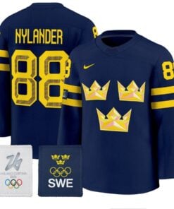 Alternative view of William Nylander Jersey #88 Sweden Olympic 2026 Premium All Stitched