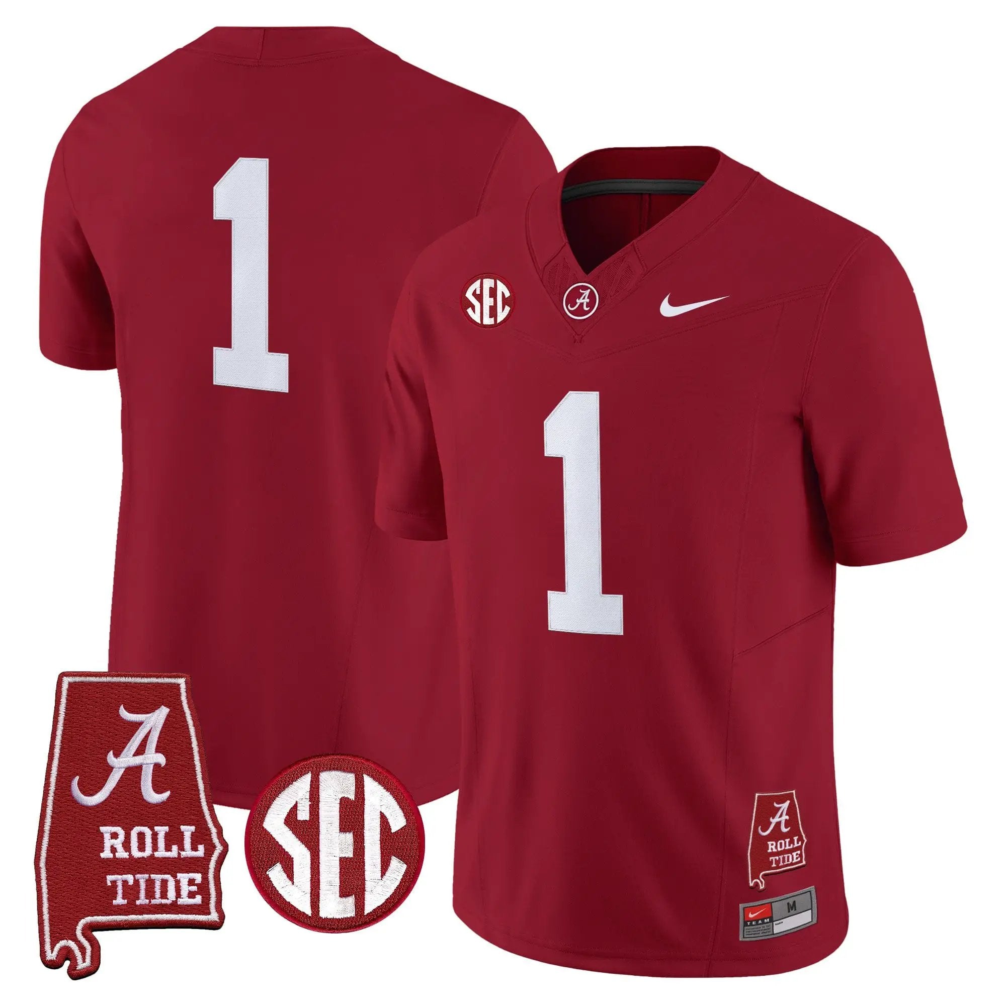 BAMA 2026 Vapor Limited Jersey - Alabama Map - Stitched 12 BAMA 2026 Vapor Limited Jersey - Alabama Map - Stitched by Alabama Crimson Tide