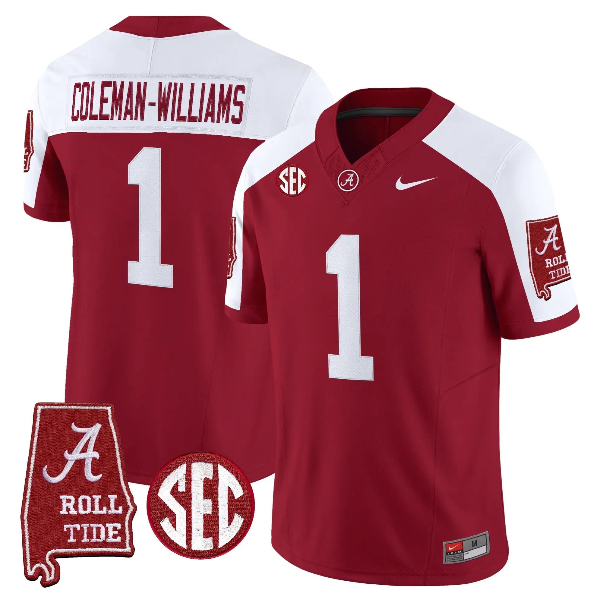 BAMA 2026 Vapor Limited Jersey - Alabama Map - Stitched 51 BAMA 2026 Vapor Limited Jersey - Alabama Map - Stitched by Alabama Crimson Tide