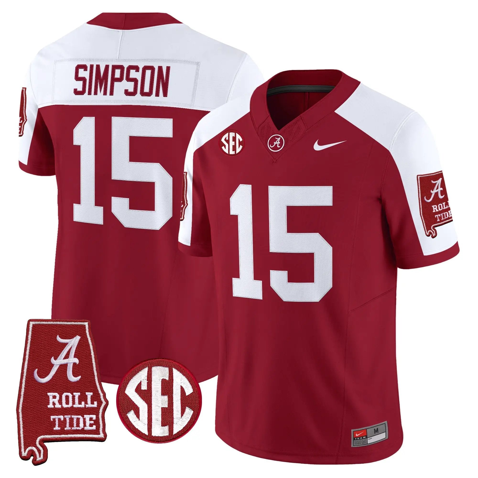 BAMA 2026 Vapor Limited Jersey - Alabama Map - Stitched 59 BAMA 2026 Vapor Limited Jersey - Alabama Map - Stitched by Alabama Crimson Tide