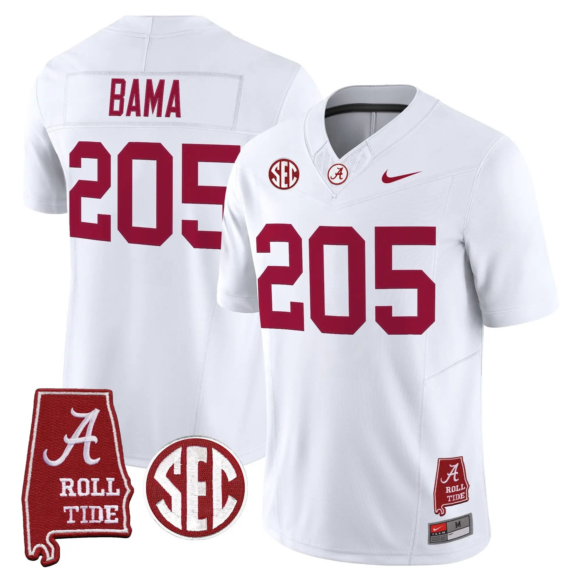BAMA 2026 Vapor Limited Jersey - Alabama Map - Stitched 14 BAMA 2026 Vapor Limited Jersey - Alabama Map - Stitched by Alabama Crimson Tide