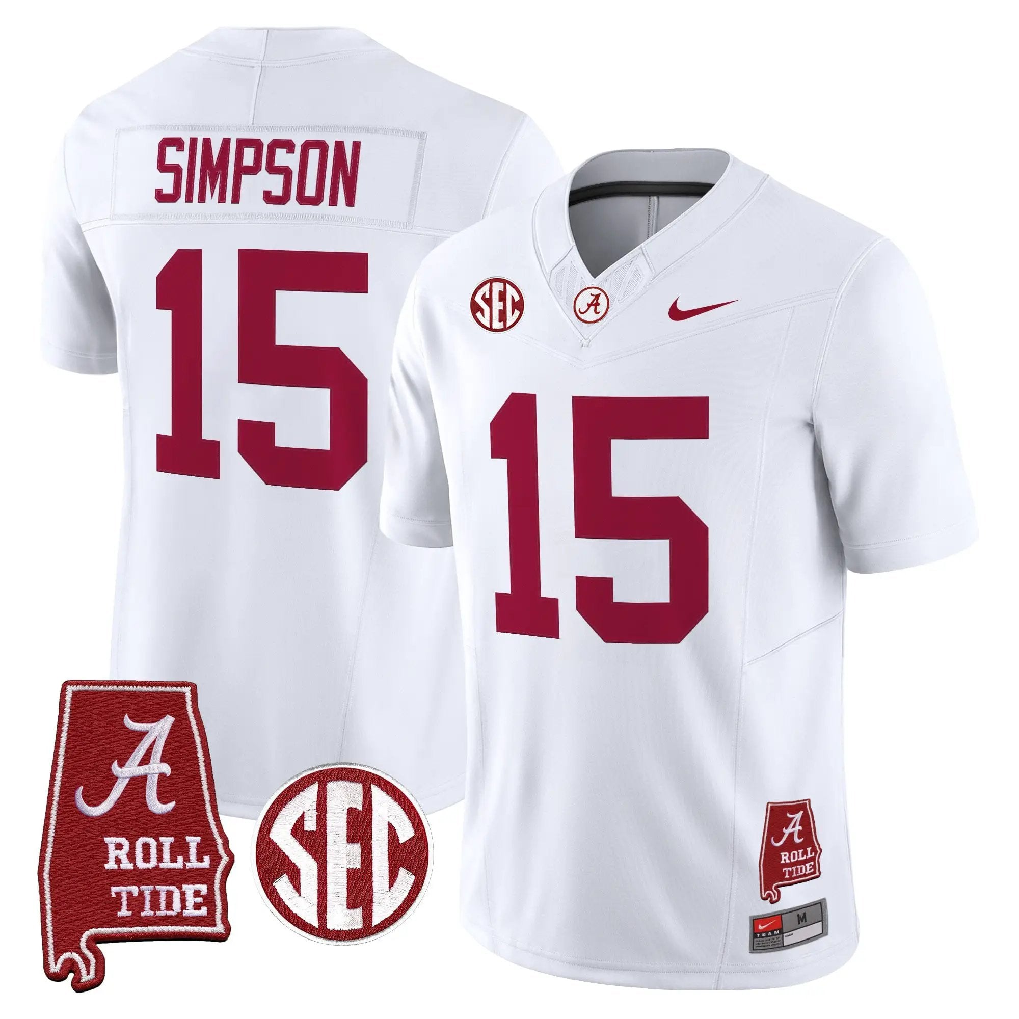 BAMA 2026 Vapor Limited Jersey - Alabama Map - Stitched 23 BAMA 2026 Vapor Limited Jersey - Alabama Map - Stitched by Alabama Crimson Tide