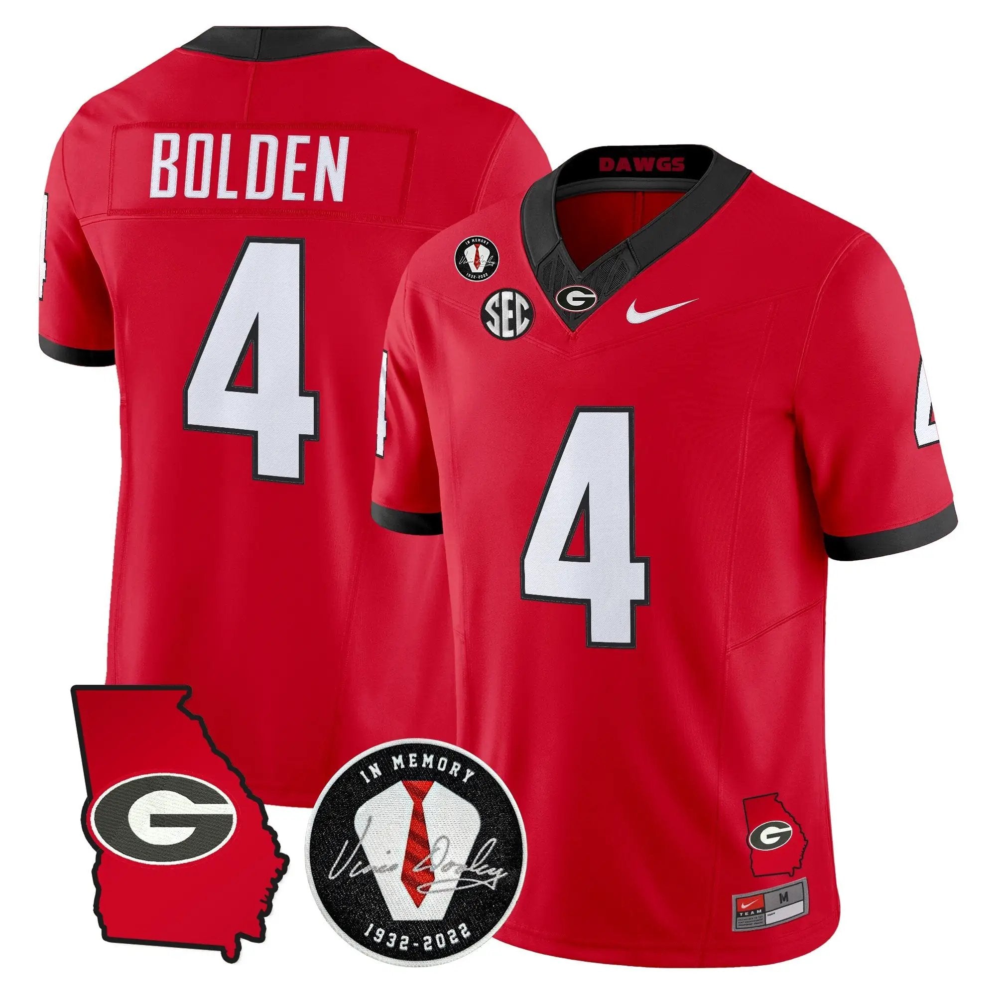 Men Georgia Bulldogs 2026 Georgia Map & Vince Dooley Patch Vapor Limited Jersey - Stitched 17 Georgia Bulldogs 2026 Georgia Map & Vince Dooley Patch Vapor Limited Jersey - Stitched by Digigearus