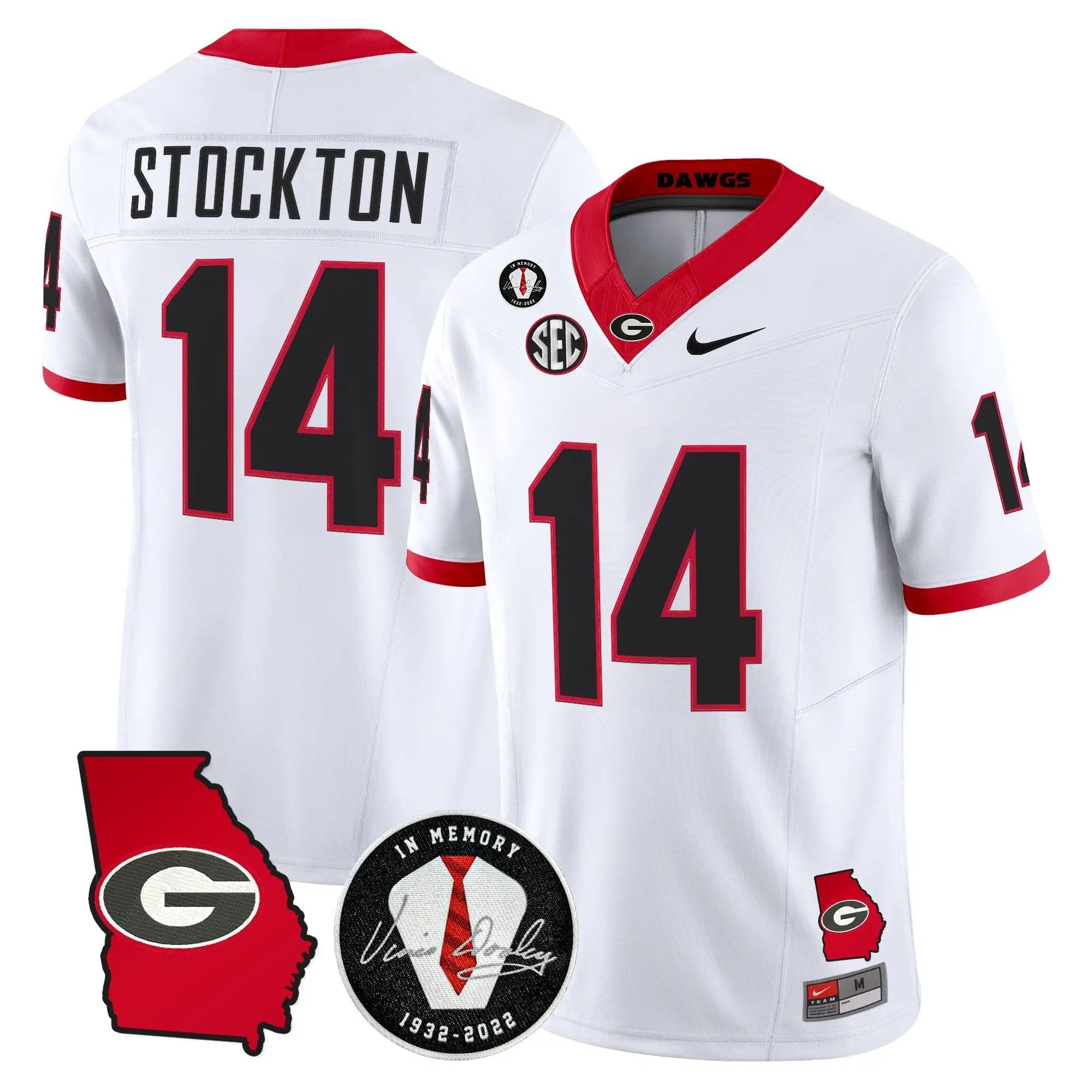 Men Georgia Bulldogs 2026 Georgia Map & Vince Dooley Patch Vapor Limited Jersey - Stitched 25 Georgia Bulldogs 2026 Georgia Map & Vince Dooley Patch Vapor Limited Jersey - Stitched by Digigearus