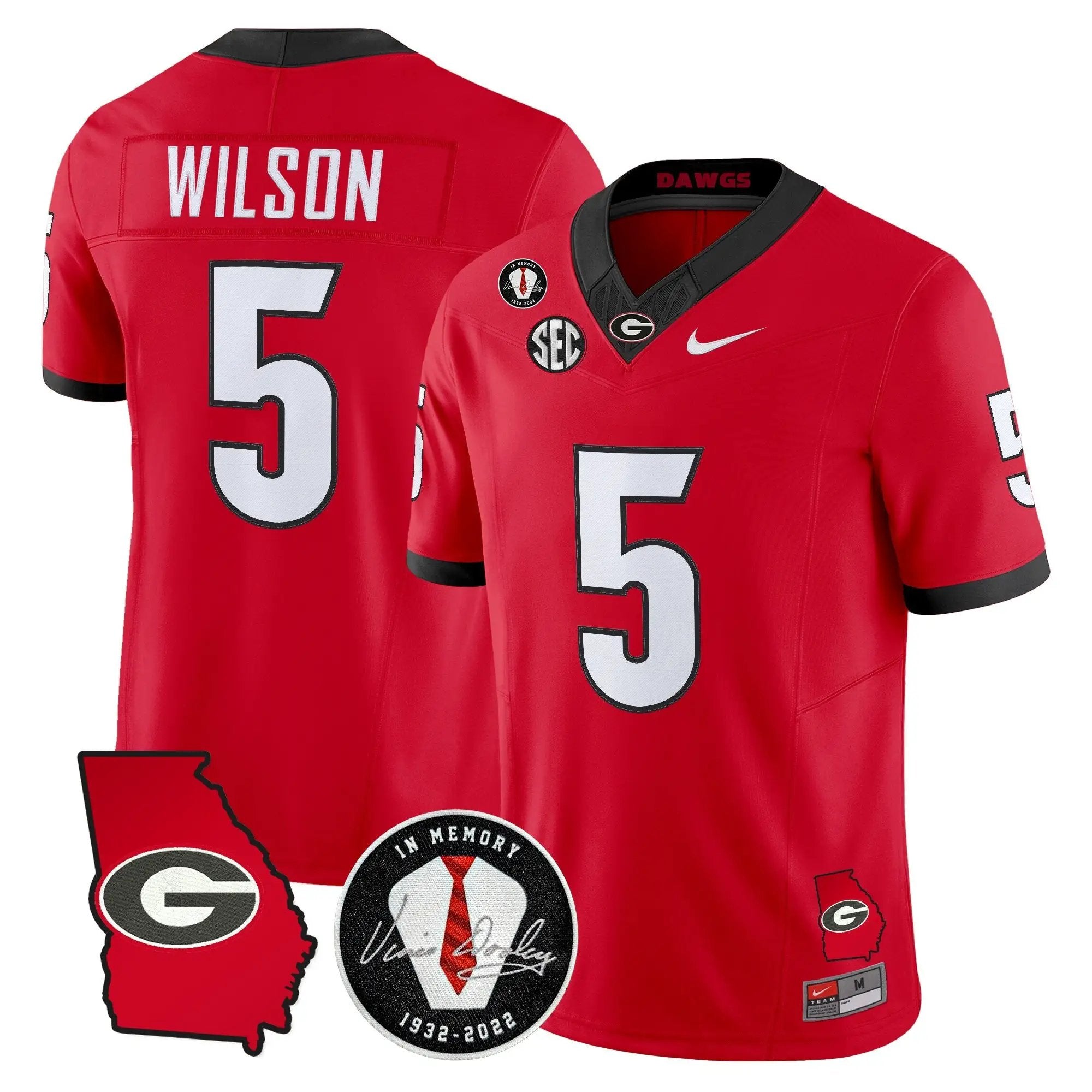 Men Georgia Bulldogs 2026 Georgia Map & Vince Dooley Patch Vapor Limited Jersey - Stitched 19 Georgia Bulldogs 2026 Georgia Map & Vince Dooley Patch Vapor Limited Jersey - Stitched by Digigearus