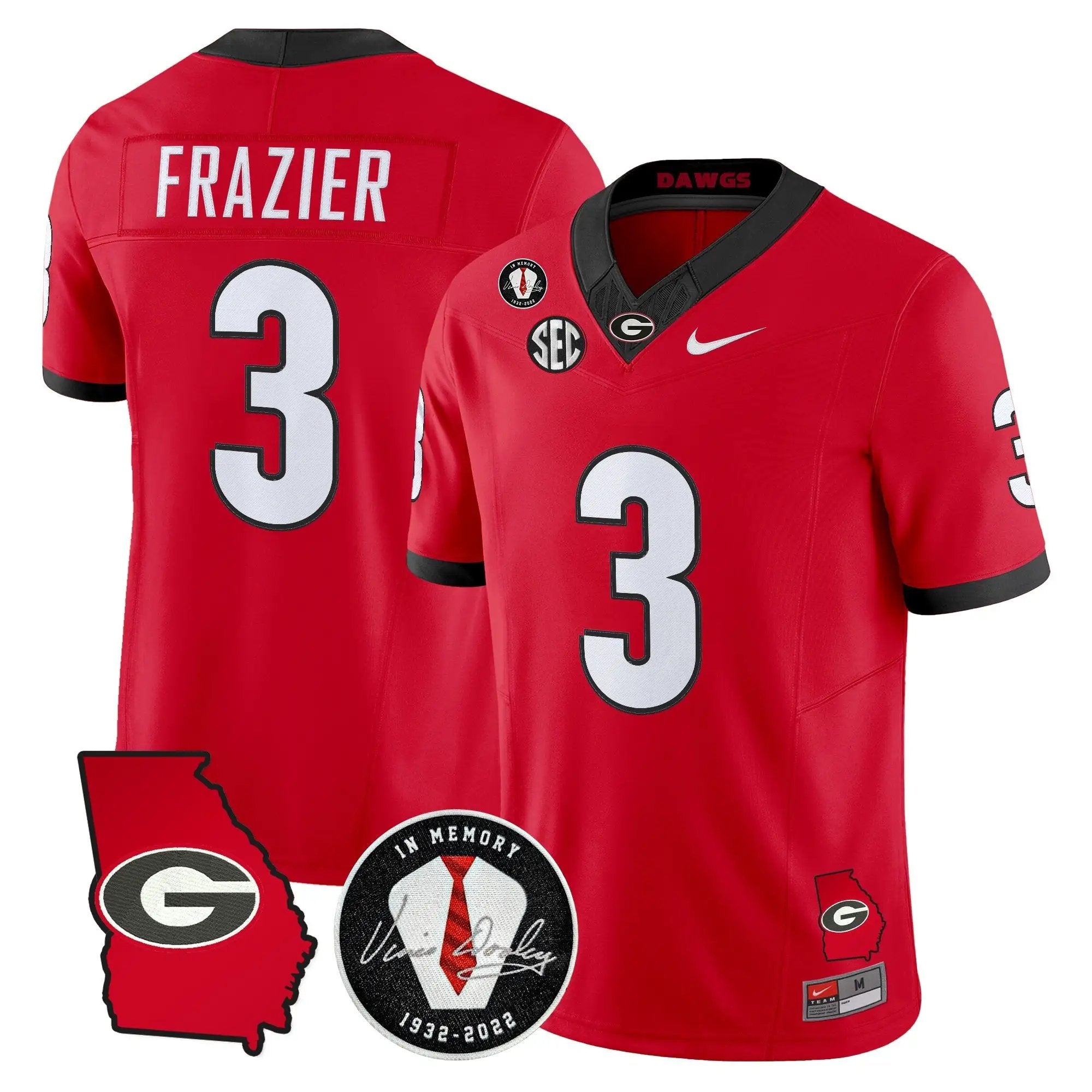 Men Georgia Bulldogs 2026 Georgia Map & Vince Dooley Patch Vapor Limited Jersey - Stitched 15 Georgia Bulldogs 2026 Georgia Map & Vince Dooley Patch Vapor Limited Jersey - Stitched by Digigearus