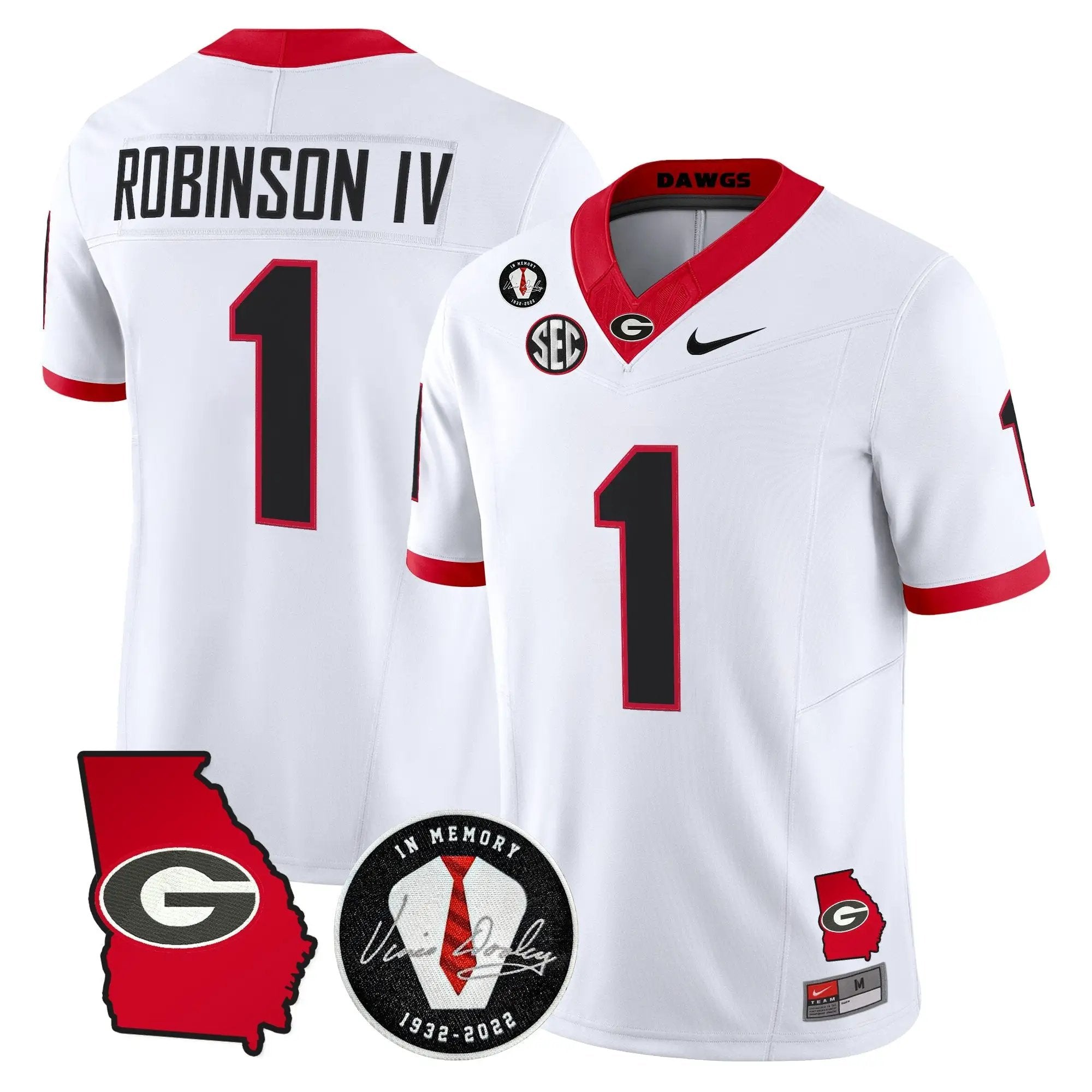 Men Georgia Bulldogs 2026 Georgia Map & Vince Dooley Patch Vapor Limited Jersey - Stitched 28 Georgia Bulldogs 2026 Georgia Map & Vince Dooley Patch Vapor Limited Jersey - Stitched by Digigearus