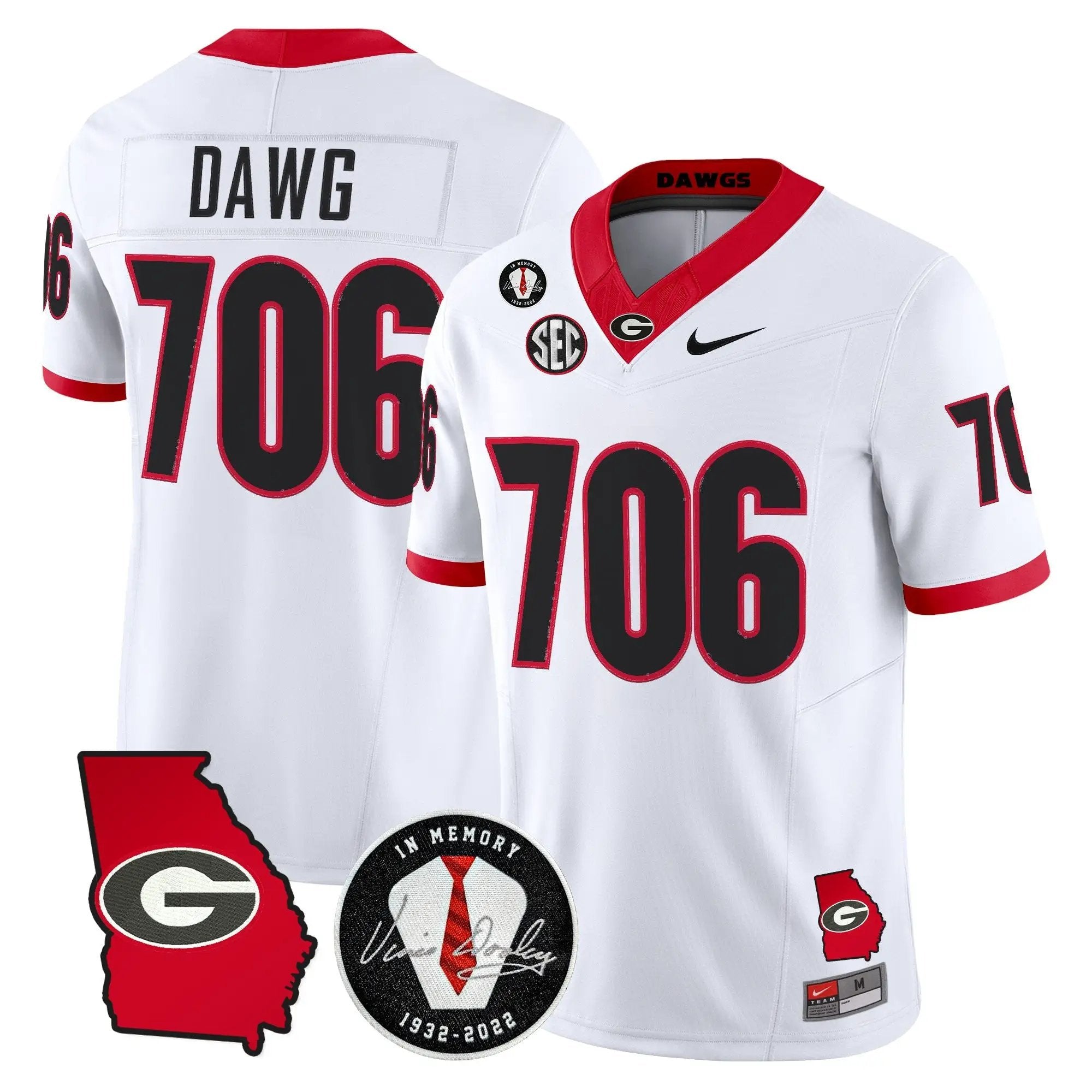 Men Georgia Bulldogs 2026 Georgia Map & Vince Dooley Patch Vapor Limited Jersey - Stitched 26 Georgia Bulldogs 2026 Georgia Map & Vince Dooley Patch Vapor Limited Jersey - Stitched by Digigearus