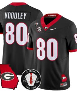 Men Georgia Bulldogs 2026 Georgia Map & Vince Dooley Patch Vapor Limited Jersey - Stitched 45 Georgia Bulldogs 2026 Georgia Map & Vince Dooley Patch Vapor Limited Jersey - Stitched by Digigearus