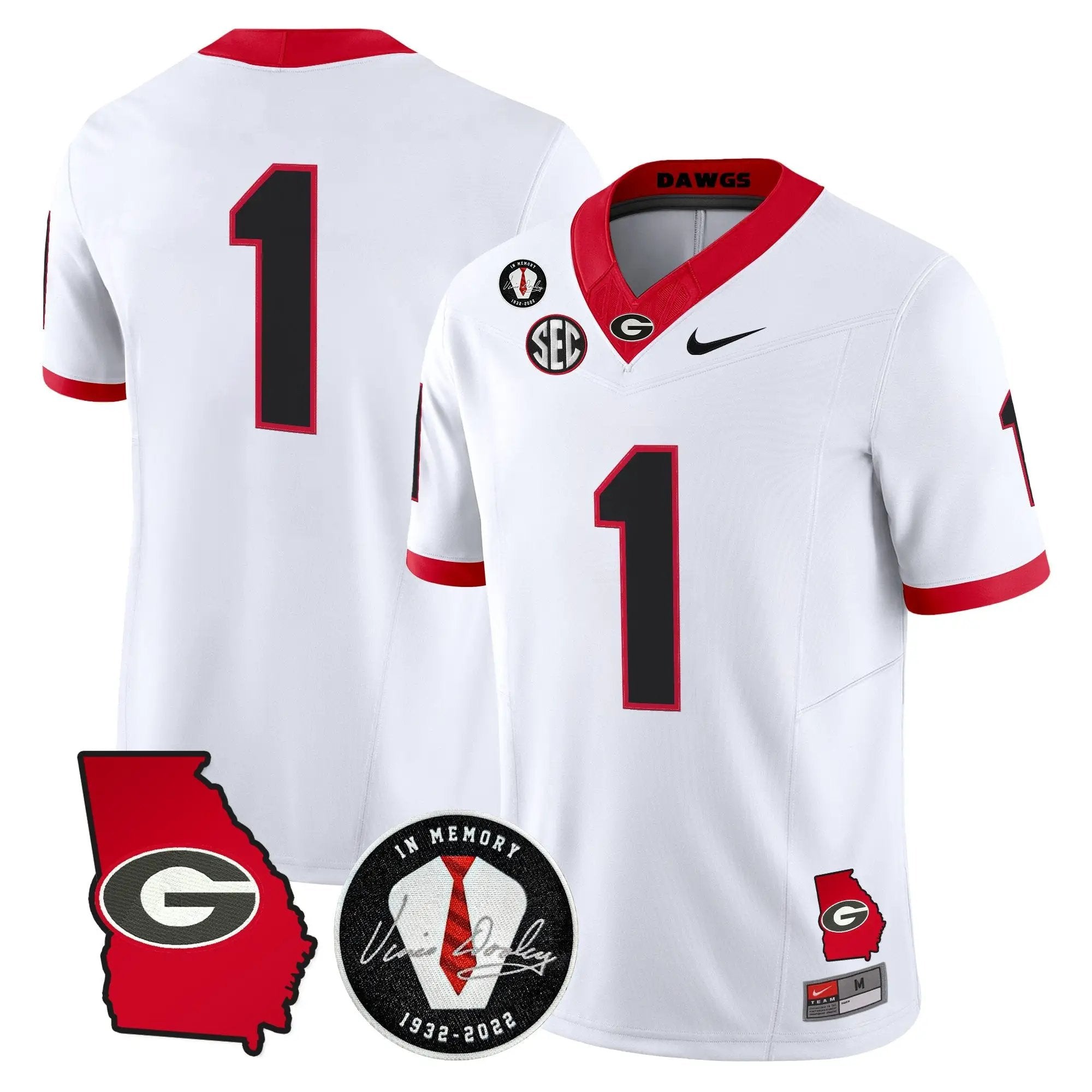 Men Georgia Bulldogs 2026 Georgia Map & Vince Dooley Patch Vapor Limited Jersey - Stitched 36 Georgia Bulldogs 2026 Georgia Map & Vince Dooley Patch Vapor Limited Jersey - Stitched by Digigearus