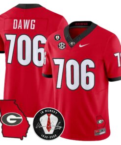 Men Georgia Bulldogs 2026 Georgia Map & Vince Dooley Patch Vapor Limited Jersey - Stitched 49 Georgia Bulldogs 2026 Georgia Map & Vince Dooley Patch Vapor Limited Jersey - Stitched by Digigearus