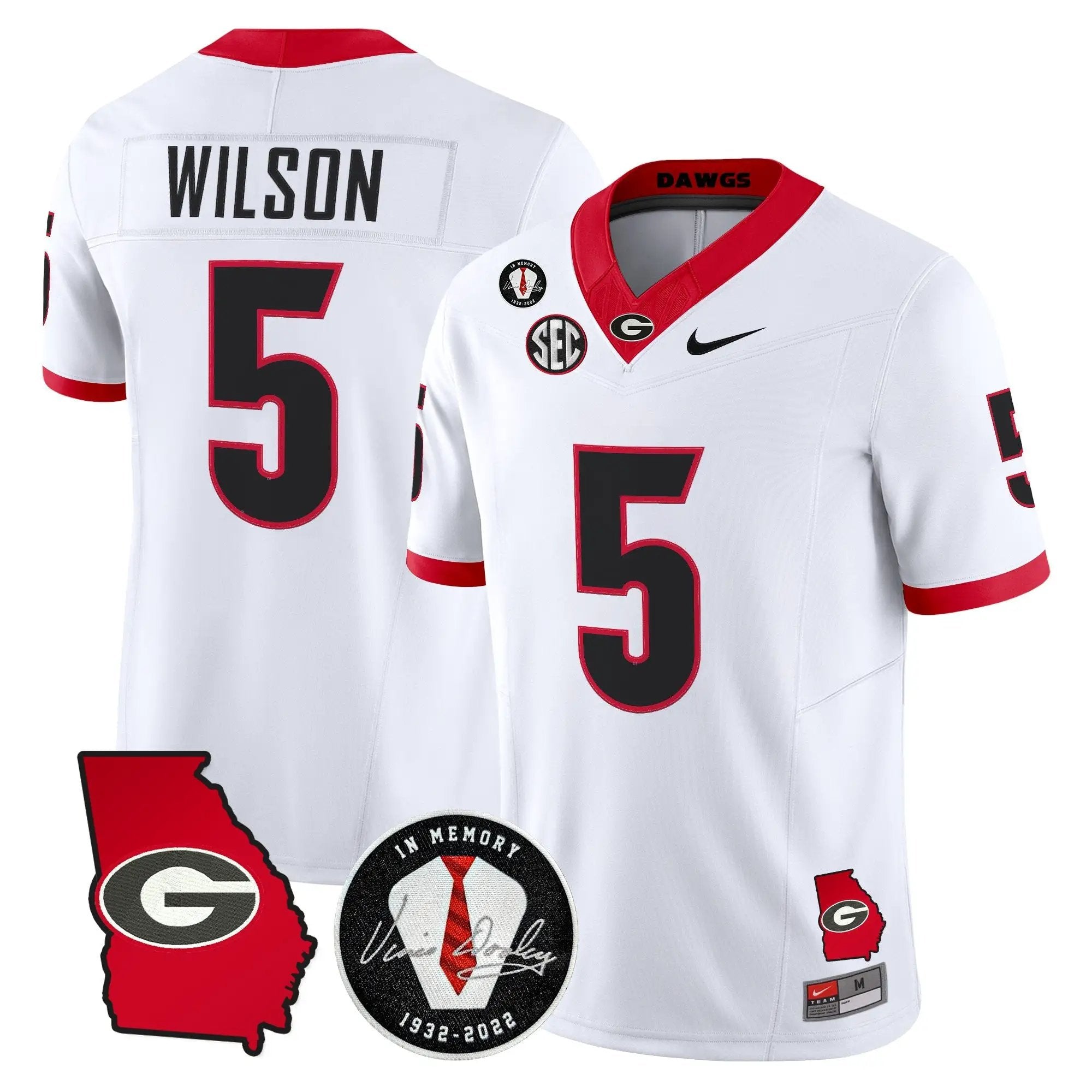 Men Georgia Bulldogs 2026 Georgia Map & Vince Dooley Patch Vapor Limited Jersey - Stitched 31 Georgia Bulldogs 2026 Georgia Map & Vince Dooley Patch Vapor Limited Jersey - Stitched by Digigearus