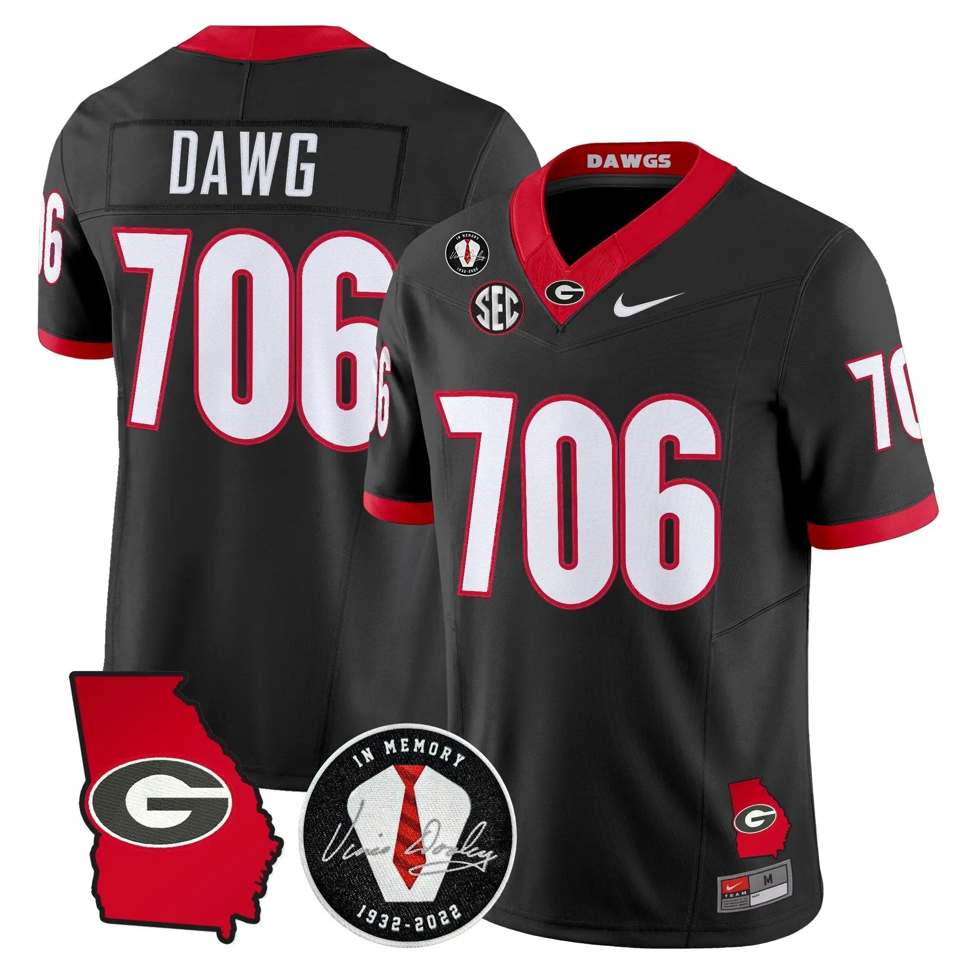 Men Georgia Bulldogs 2026 Georgia Map & Vince Dooley Patch Vapor Limited Jersey - Stitched 2 Georgia Bulldogs 2026 Georgia Map & Vince Dooley Patch Vapor Limited Jersey - Stitched by Digigearus