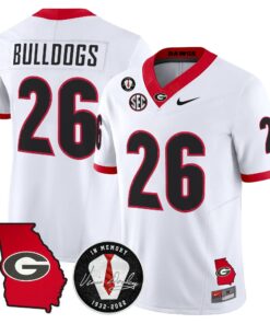 Men Georgia Bulldogs 2026 Georgia Map & Vince Dooley Patch Vapor Limited Jersey - Stitched 70 Georgia Bulldogs 2026 Georgia Map & Vince Dooley Patch Vapor Limited Jersey - Stitched by Digigearus