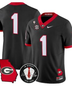 Men Georgia Bulldogs 2026 Georgia Map & Vince Dooley Patch Vapor Limited Jersey - Stitched 47 Georgia Bulldogs 2026 Georgia Map & Vince Dooley Patch Vapor Limited Jersey - Stitched by Digigearus
