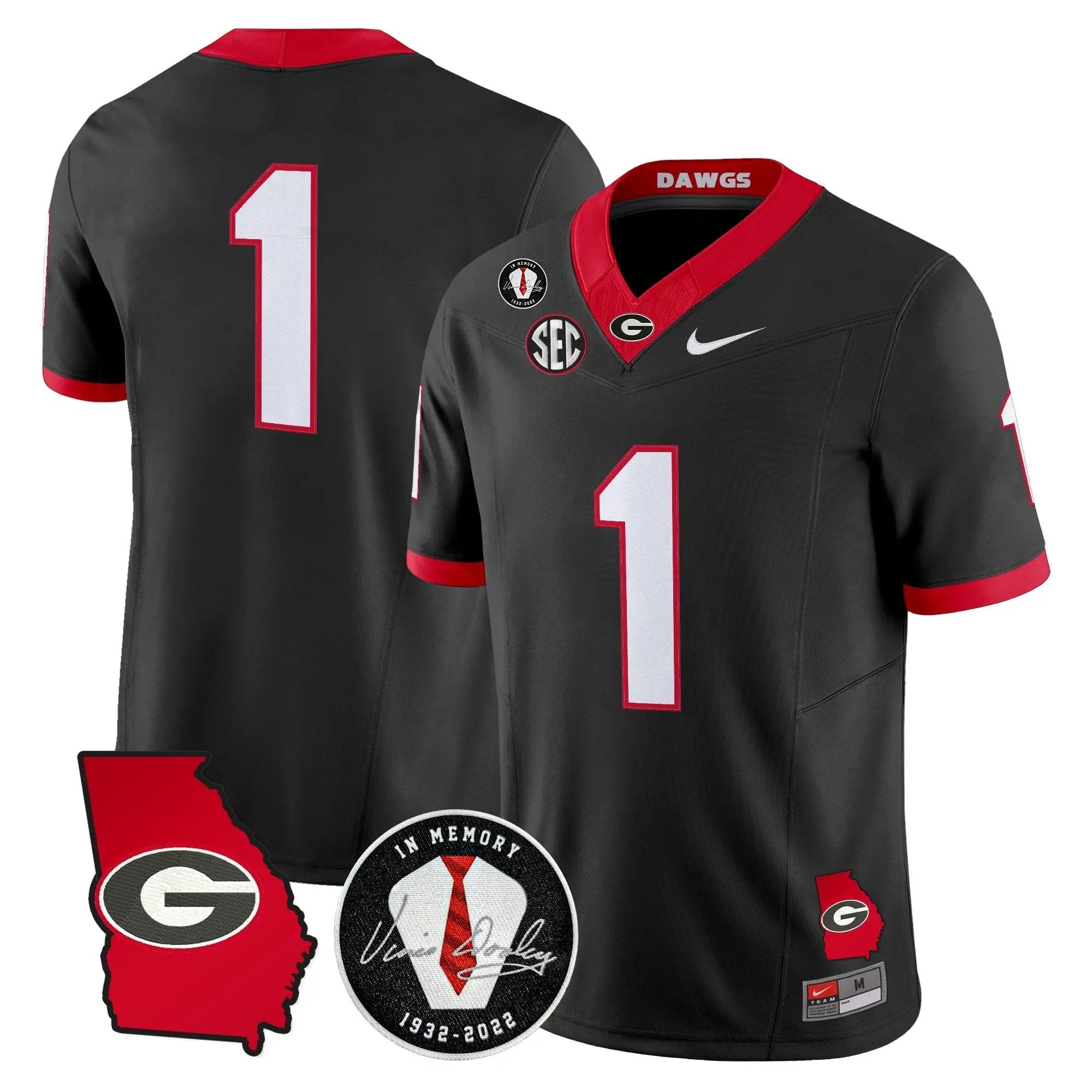Men Georgia Bulldogs 2026 Georgia Map & Vince Dooley Patch Vapor Limited Jersey - Stitched 12 Georgia Bulldogs 2026 Georgia Map & Vince Dooley Patch Vapor Limited Jersey - Stitched by Digigearus