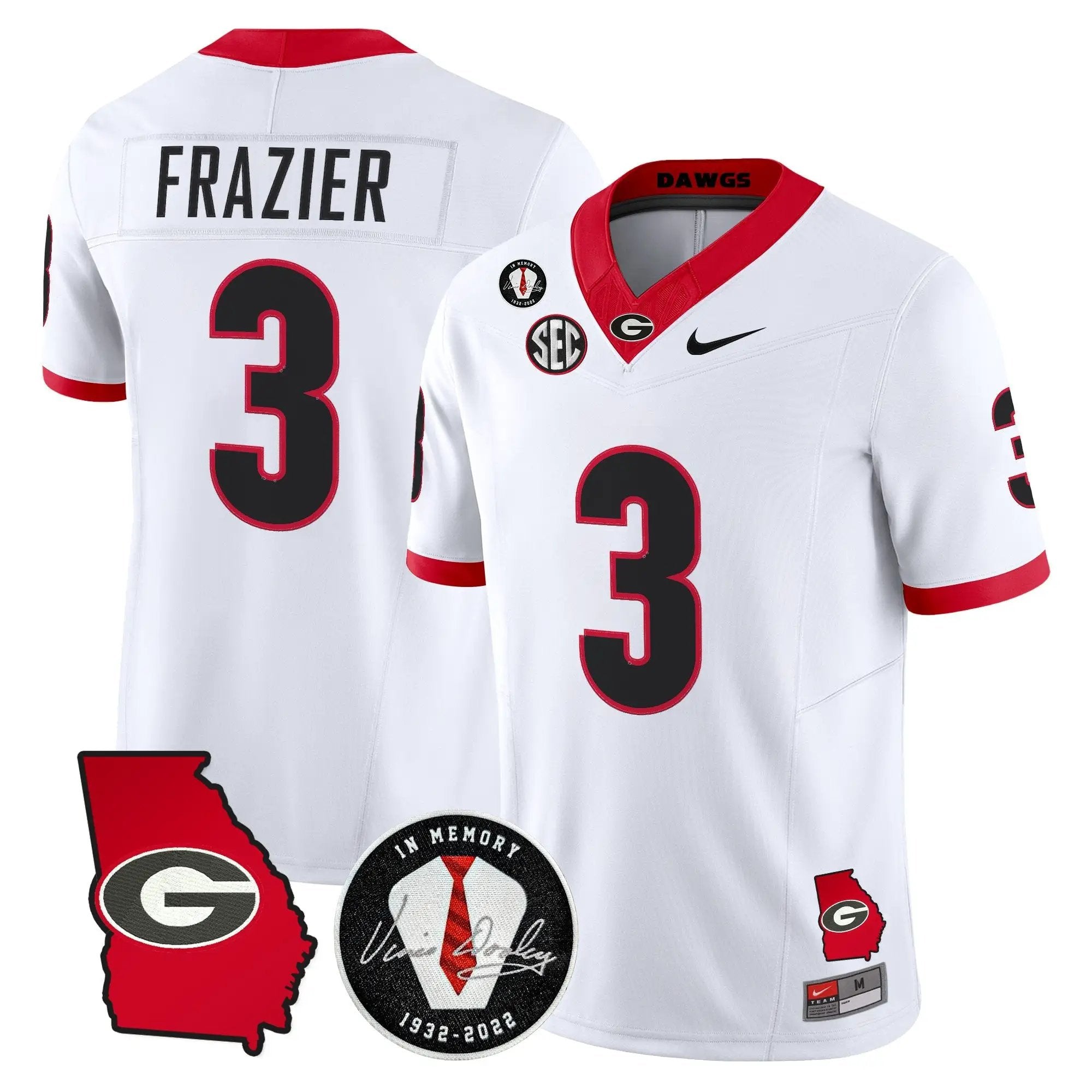 Men Georgia Bulldogs 2026 Georgia Map & Vince Dooley Patch Vapor Limited Jersey - Stitched 27 Georgia Bulldogs 2026 Georgia Map & Vince Dooley Patch Vapor Limited Jersey - Stitched by Digigearus