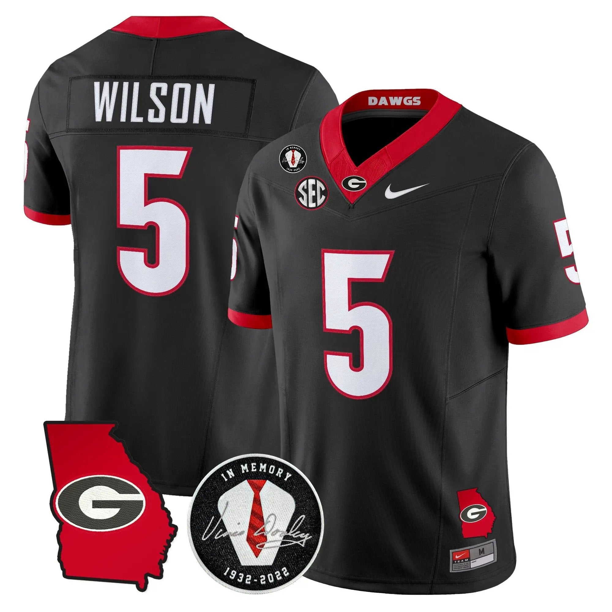 Men Georgia Bulldogs 2026 Georgia Map & Vince Dooley Patch Vapor Limited Jersey - Stitched 7 Georgia Bulldogs 2026 Georgia Map & Vince Dooley Patch Vapor Limited Jersey - Stitched by Digigearus