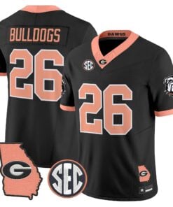 Georgia Bulldogs The Big Peach Vapor Limited Jersey - Stitched by Digigearus