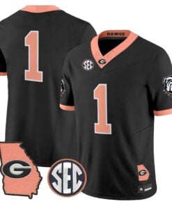 Georgia Bulldogs The Big Peach Vapor Limited Jersey - Stitched by Digigearus